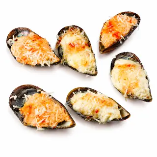 Mussels baked mix 6 pieces 