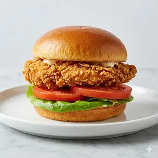 Hamburguesa De Pollo Frito