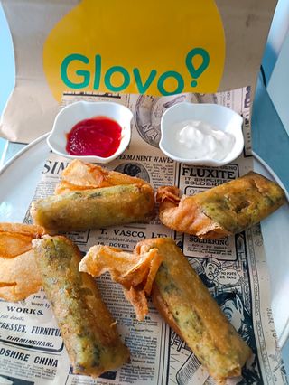 Crujientes de espinaca e queixo (4 Uds)