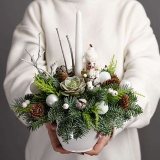 Aranjament de Craciun Alb