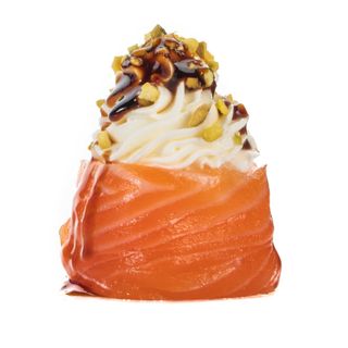 316.Gunkan gio salmone pistacchio (2pz)
