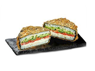 Суші-бургер з лососем (350g)