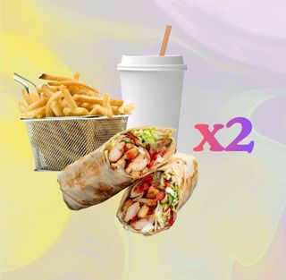 Комбо 2 Шаурмы/ 2 Shawarma/ 2 Cart.pai/ 2 Băut.răc. 