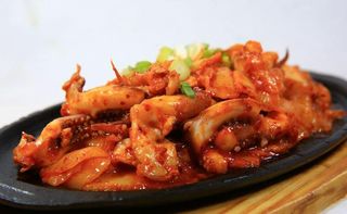 Kimchi cabezas de calamares