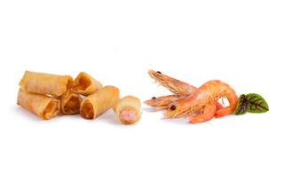12 Mini Rollitos de Langostino