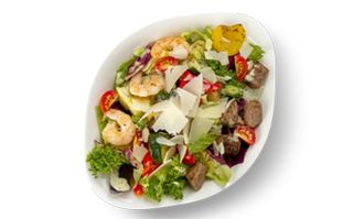 Cалат з креветкою та яловичиною XL 