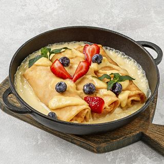 Clătite cu brânză dulce la tigaie