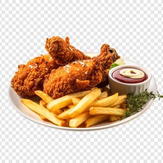 Demi Poulet + Frites
