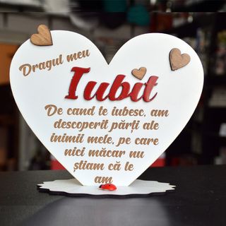 Inima gravata "dragul meu iubit"