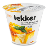 Йогурт Lekker манго-білий шоколад десертний 8,5% стакан (180г)