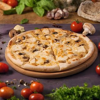 Пицца c курицей и грибами