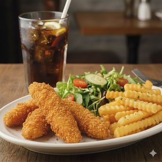 Plato De Finger De Pollo (4 Uds.)