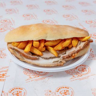 Panino porchetta e patatine