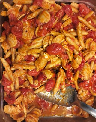 Orecchiette e maccheroni con scattariciati e cacioricotta