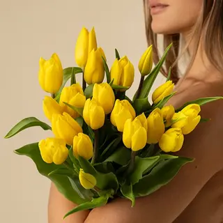 Ramo de 20 tulipanes amarillos