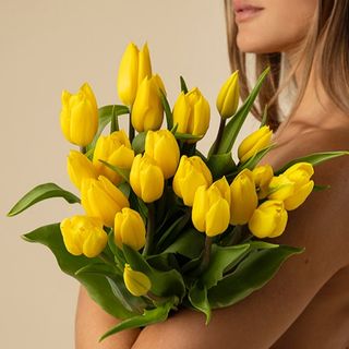 Ramo de 20 tulipanes amarillos