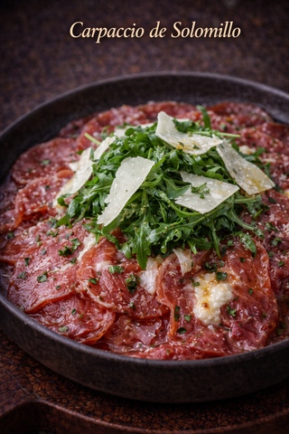 Carpaccio de Solomillo (Parmesano & Rúcula)