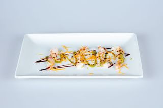 45. Gamberi appena scottati con salsa al pistacchio