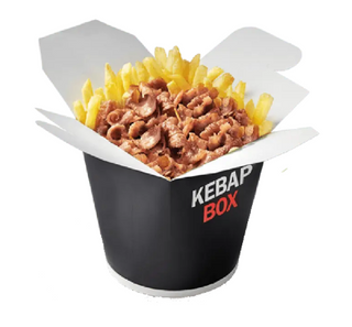 Kebab box con carne y patatas normal