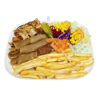 Plato Kebab Carne De Ternera Y Patatas XL