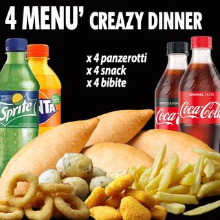 MENU' CRAZY DINNER X4