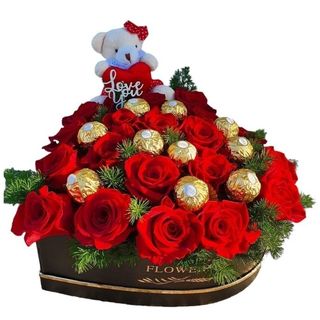 Caixa Rosas Vermelhas Tentação