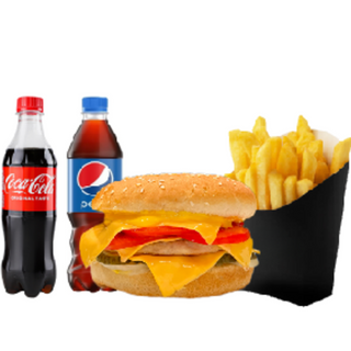 Бургер Сирний + Картопля Фрі (мала)+ Напій 0,5л*