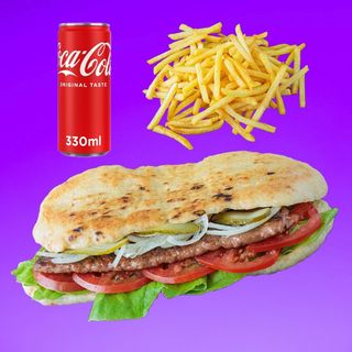 Šiš + pomfrrit + Coca-Cola