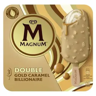 Helado Magnun Doble Gold Caramel Billionaire X 3 Ud.