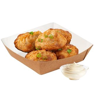Жареные манты с мясом и картошкой (5 шт.)