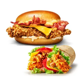 Wrap Coronel + Burger Sobrada Queso