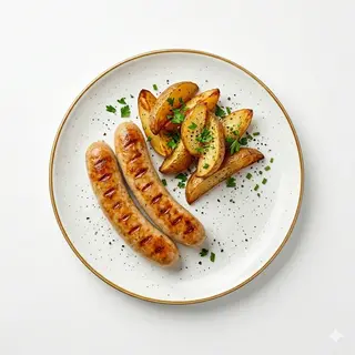 Salchicha De Pollo Con Patatas (2 Uds.)