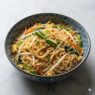 109 Spaghetti di riso saltati con verdure
