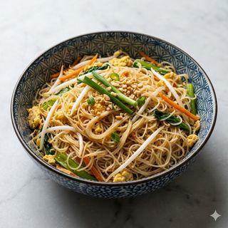 109 Spaghetti di riso saltati con verdure
