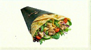 Crèpe con pollo misto con insalata a scelta