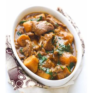 Matoke Served With Matumbo