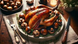 Curcan cu ciuperci sotate