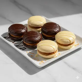 Alfajores Chocolate Negro/Blanco