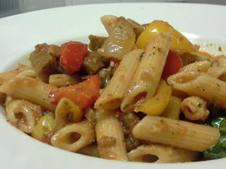 Macarrones Pimientos y Berenjenas
