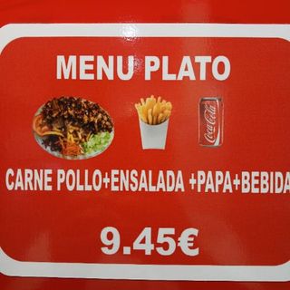 Menú Plato