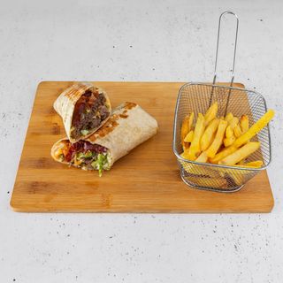 Mexicana tortilja + pomfrit