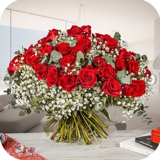 50 Rose Rosse ( bouquet)