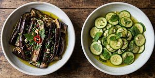 Melanzane marinate e zucchine alla scapece