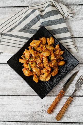 Куриное филе в кисло-сладком соусе