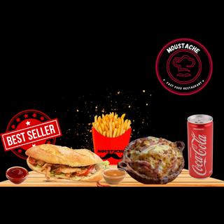 1 Pasticcio Jambon+ 1 sandwich mixte+ 1 Frites+ 1 Coca