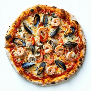 Pizza con Frutti di Mare