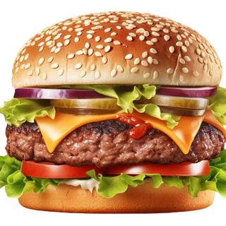 Cheese burger + patatine + Coca-Cola 33 cl