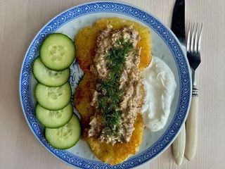 ДЕРУНИ З М'ЯСОМ ТА ГРИБАМИ (300g)