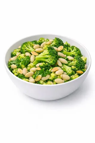 BRÓCOLI CON ALUBIAS Y ALMENDRAS, 300g