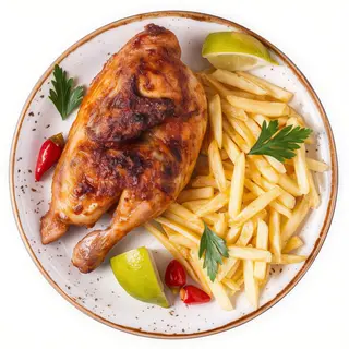 1/2 Pollo Asado Con Patatas